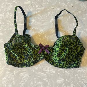 Agent Provocateur Hreen leopard SILK bra 36D